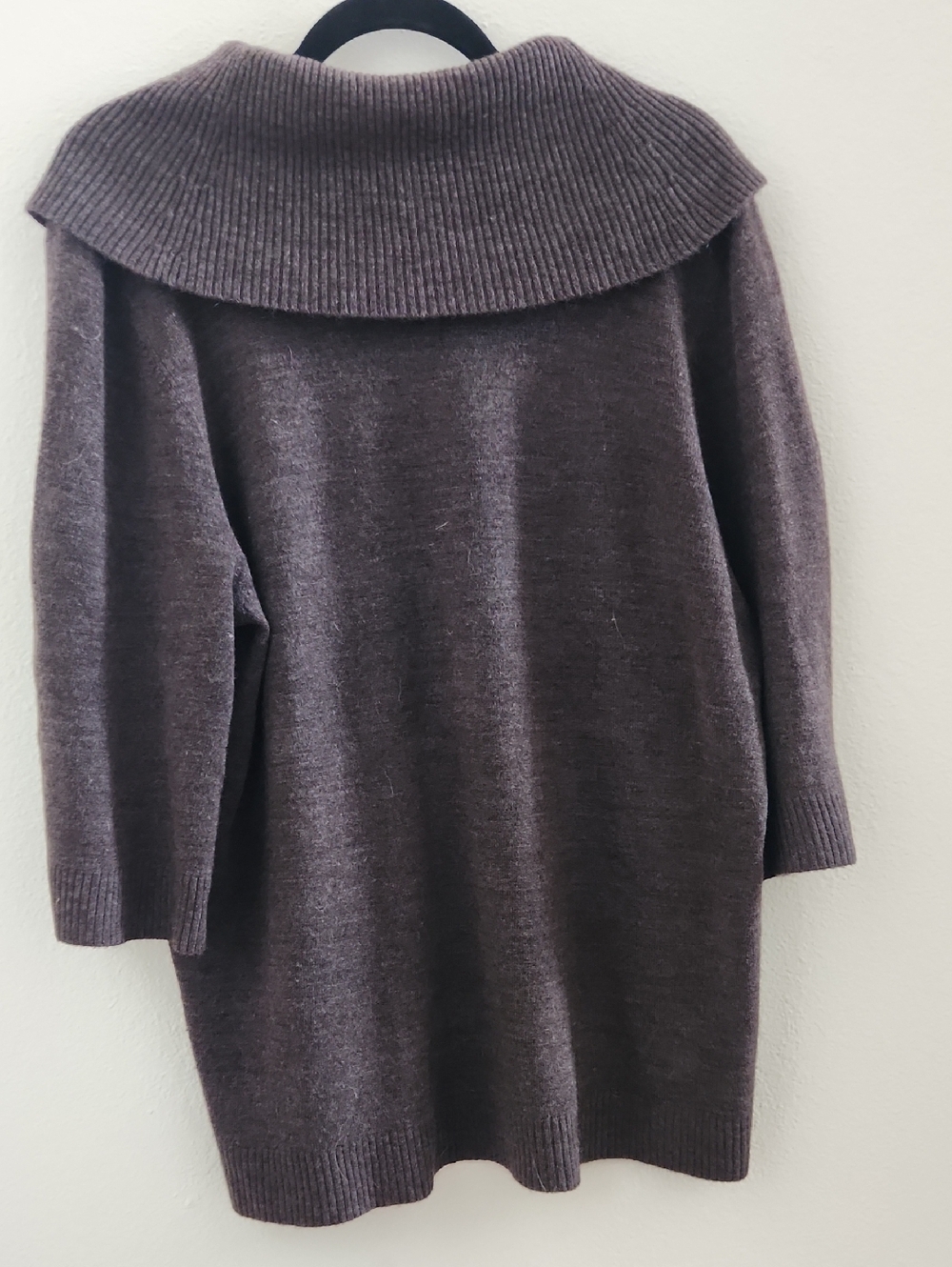 Ralsey Plus Size 1X Brown Heathered Cowl Neck Cozy Knit Sweater - Picture 5 of 5